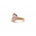 Zlatý dámský masivní prsten osazený zirkony AU0171 - kombinované zlato